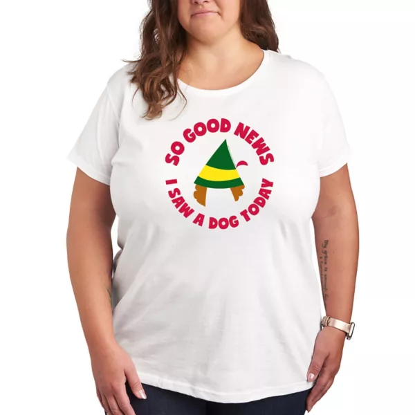 

Футболка Plus size "Эльф увидел собаку" Licensed Character, белый