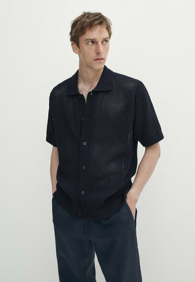 

Кардиган SHORT SLEEVE Massimo Dutti, темно-синий