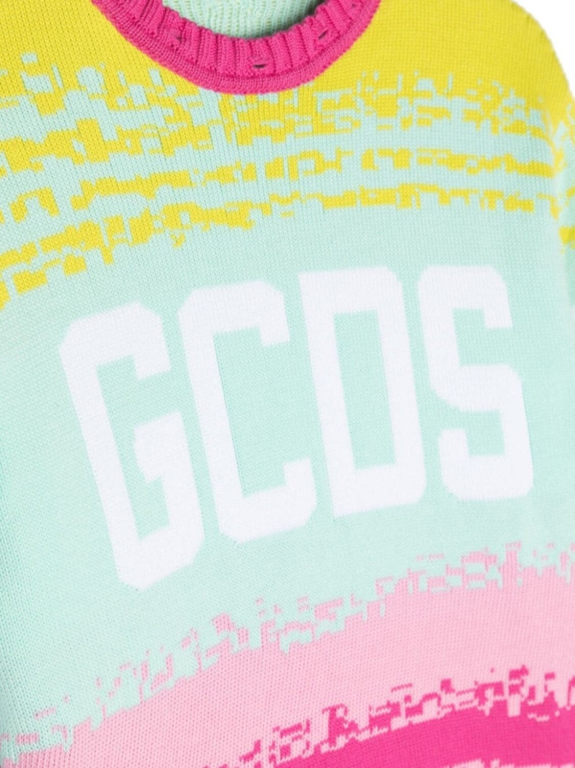 Gcds Kids джемпер в стиле колор-блок с логотипом, розовый — фото 3