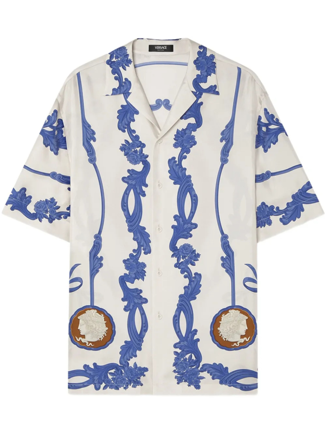 

Рубашка с камеей Versace, белый
