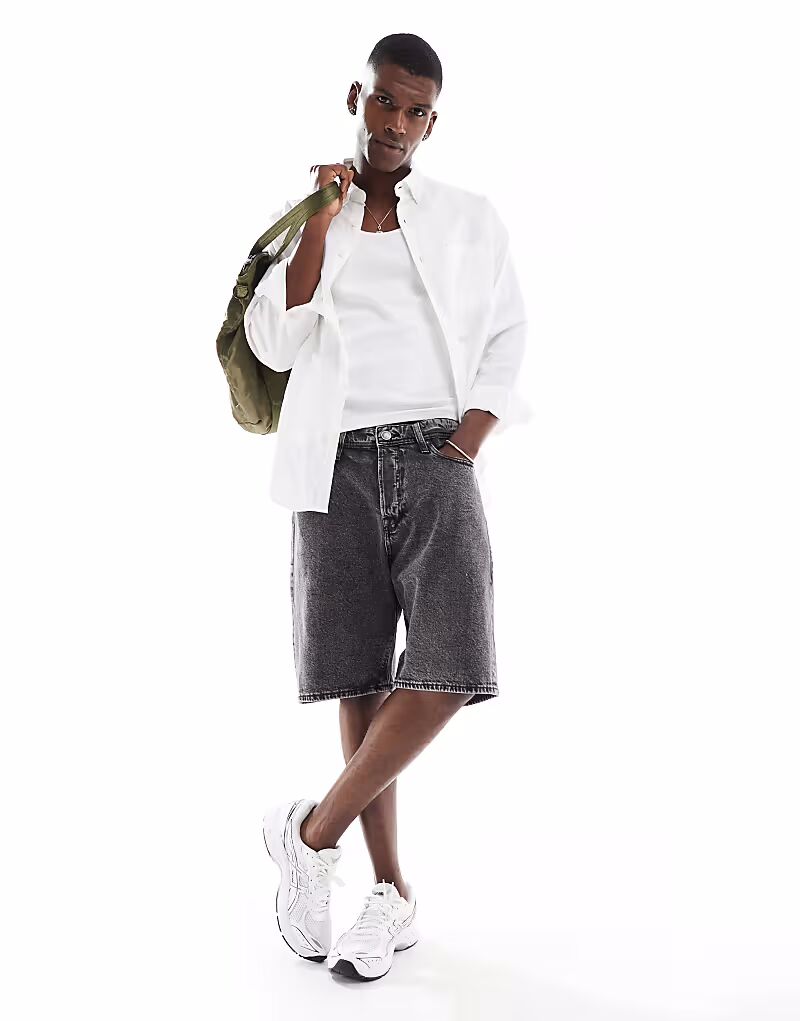 

Мешковатые джинсовые шорты Jack & Jones alex черного цвета