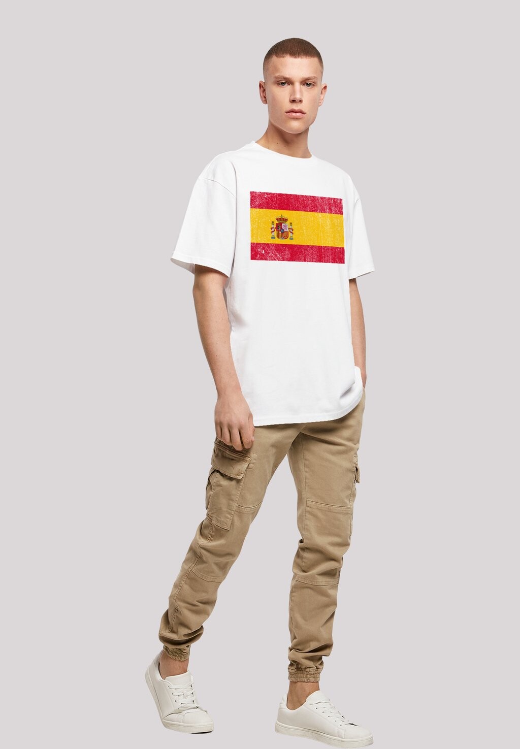 

Футболка с принтом SPANIEN FLAGGE DISTRESSED F4NT4STIC, белый