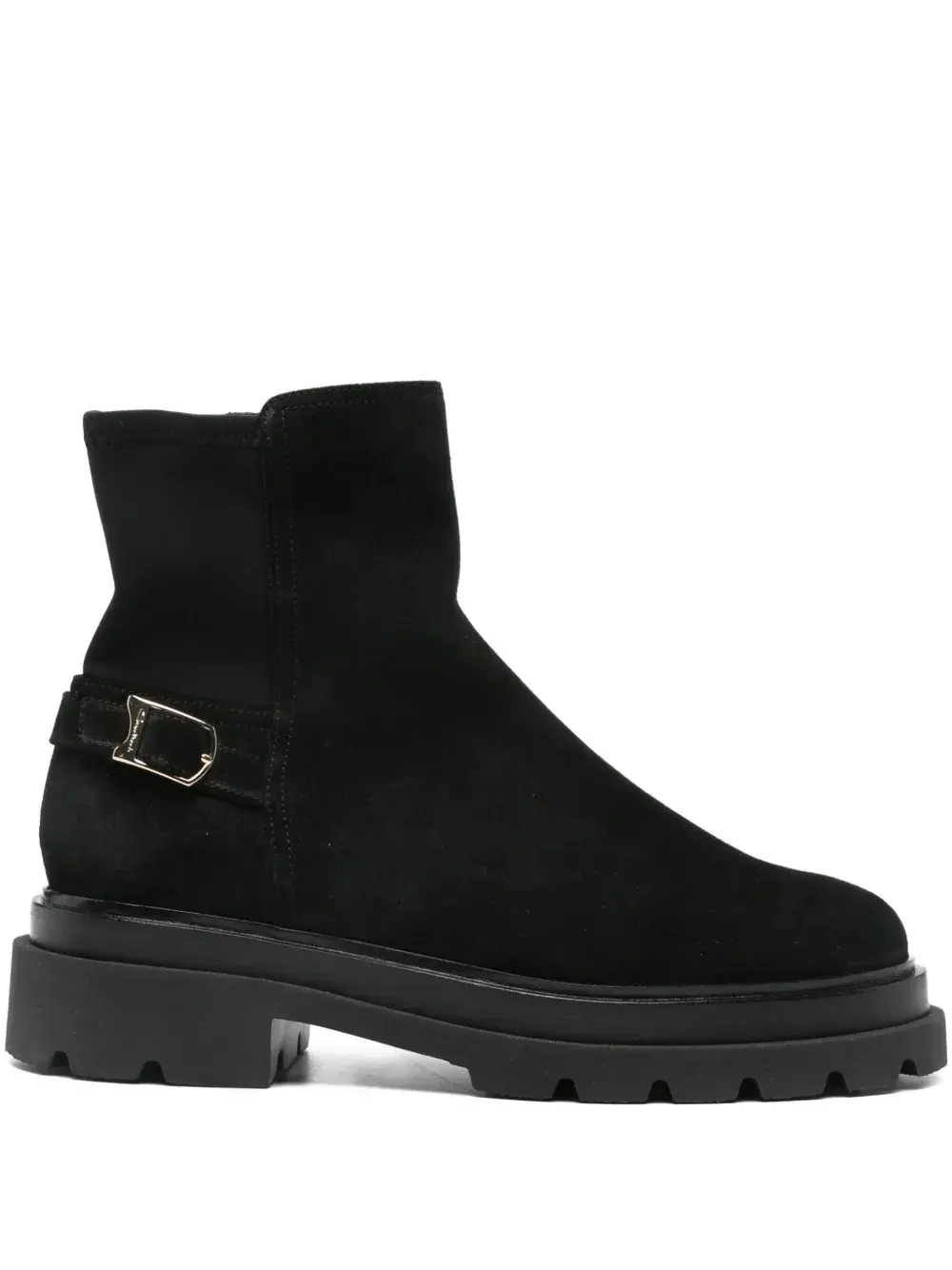 Сапоги с пряжками Santoni, черный