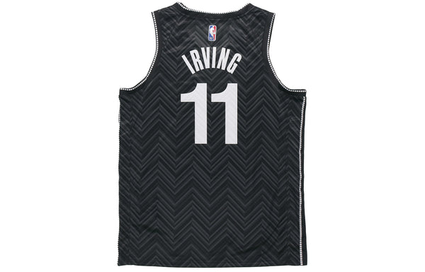 Спортивная футболка men's nba retro basketball jersey/vest sw fan edition award version brooklyn nets kyrie irving no. 11 black Nike, черный — фото 2