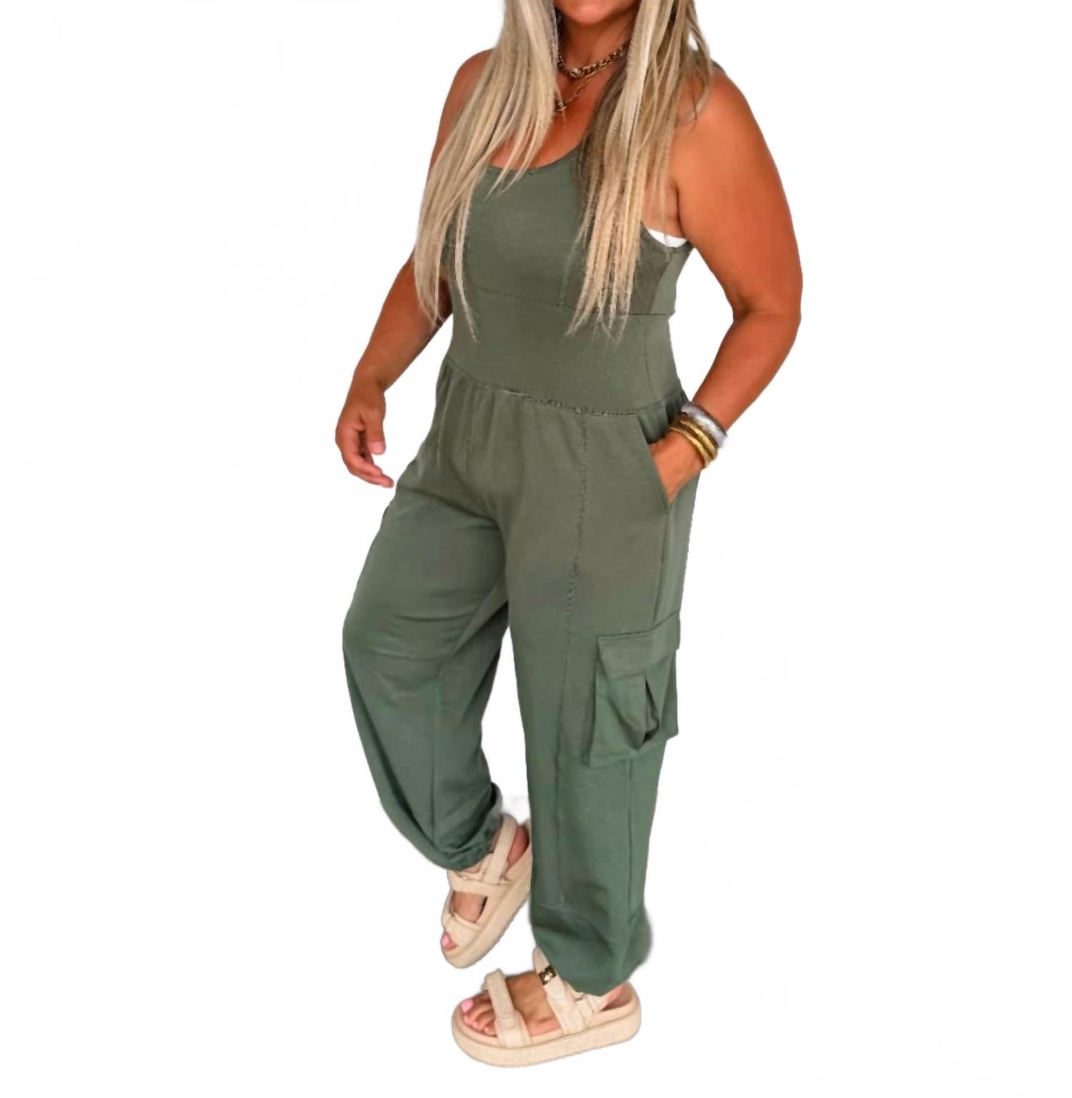 

Оливковый комбинезон All Set Tank BLAKELEY