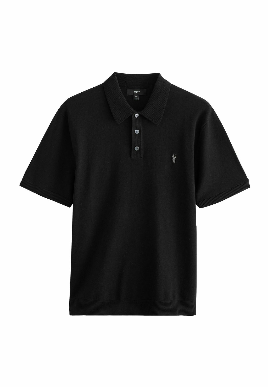 

Рубашка поло STAG LOGO - REGULAR FIT SHORT SLEEVE Next, черный