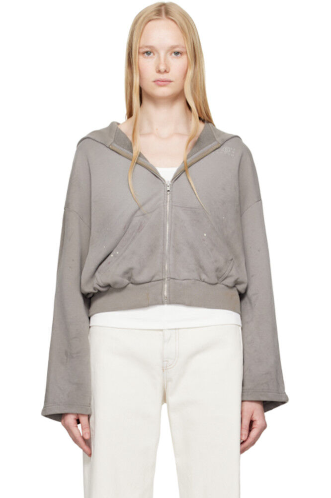

Толстовка с капюшоном цвета тауп MM6 Maison Margiela