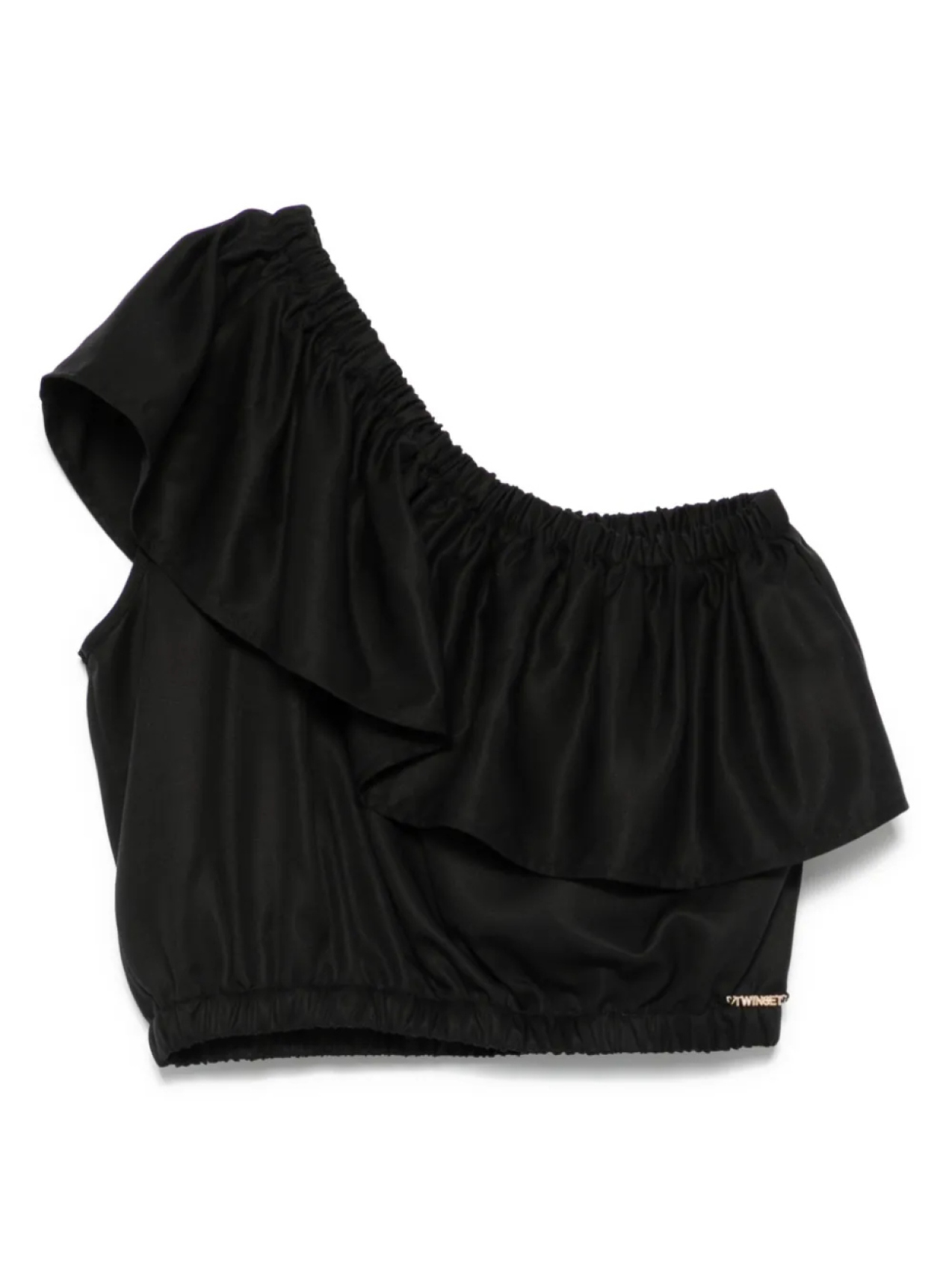 

TWINSET Kids топ на одно плечо, черный