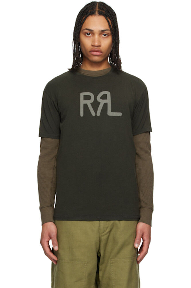 

Серая футболка с логотипом «RRL» ​​Ranch