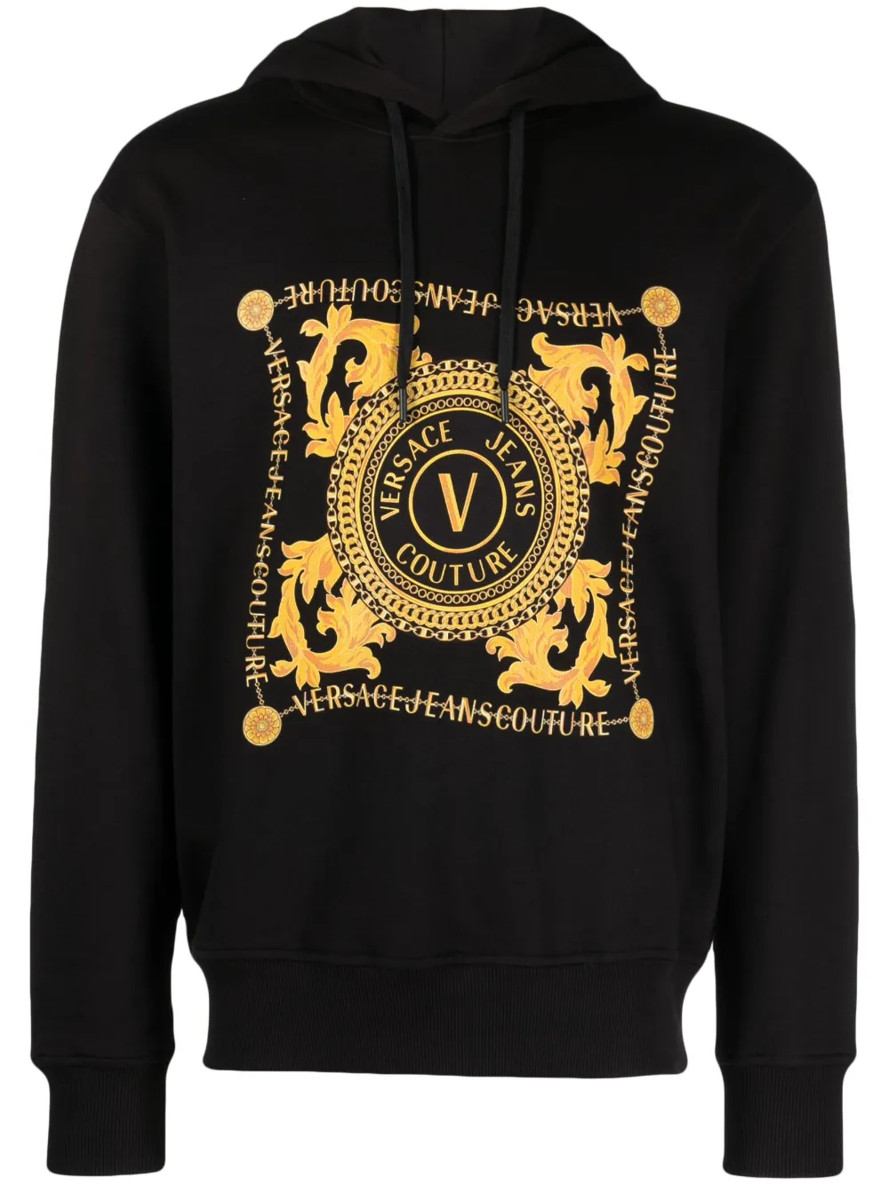 

Худи с логотипом Versace Jeans Couture, черный