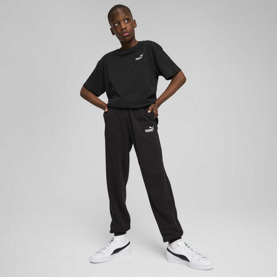 Спортивные брюки ESS No. 1 с логотипом для мальчиков PUMA, черные — фото 4
