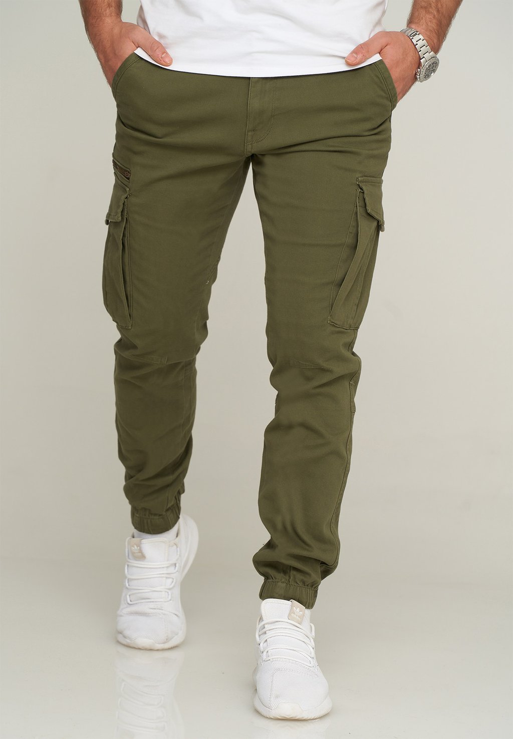 

Брюки карго OLLIE Jack & Jones, оливковый