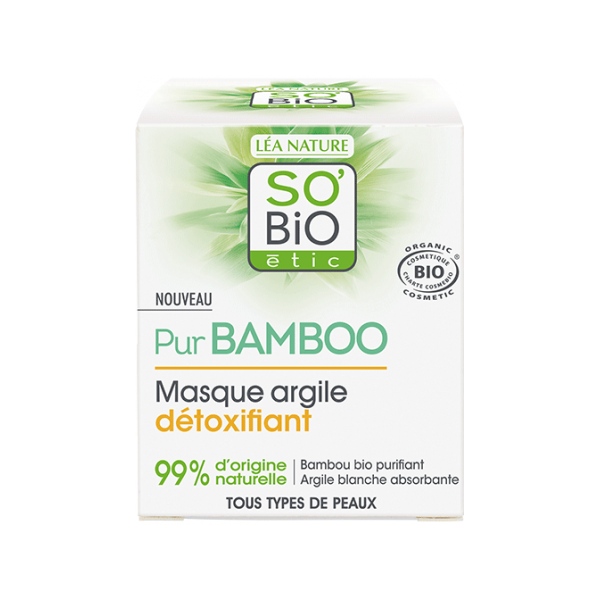 

Детокс-маска для лица из глины, 50 мл So'Bio Etic Pur bamboo