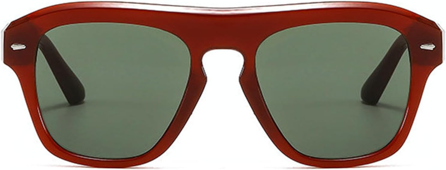 

Солнцезащитные очки Willochra большого квадратного размера для женщин, солнцезащитные очки-пилот для женщин и мужчин, модные прямоугольные солнцезащитные очки для активного отдыха оранжевого цвета, Red