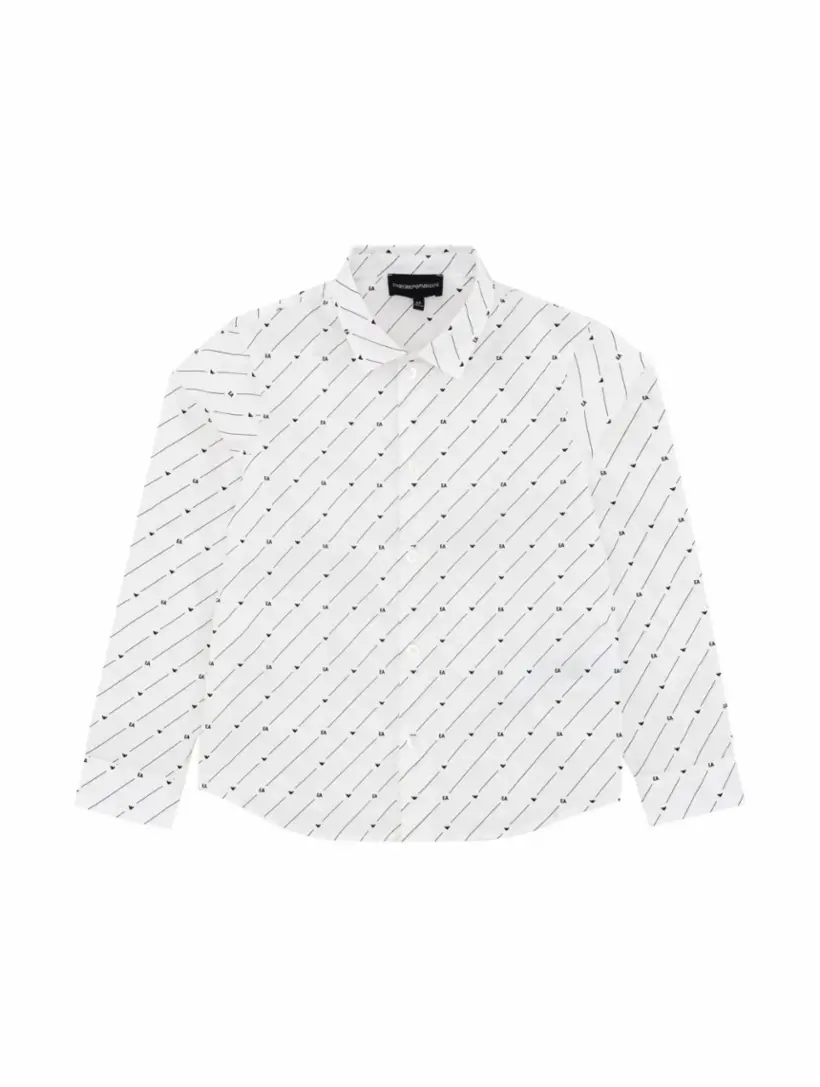

Рубашка с монограммой EMPORIO ARMANI, белый