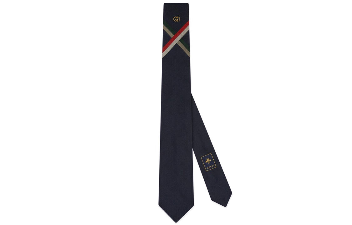 

GUCCI Мужской галстук серии G, темно-синий