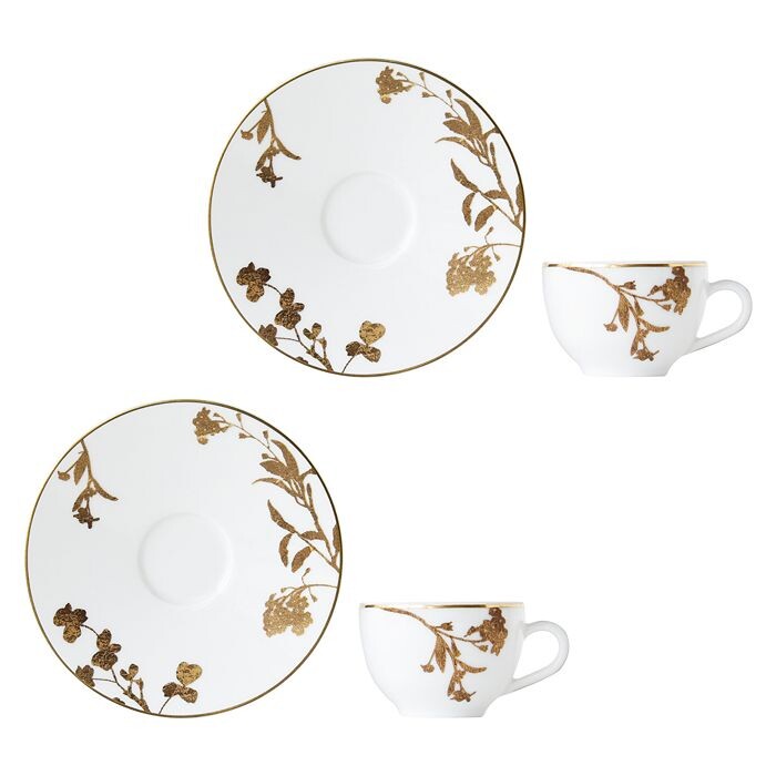 

Bernardaud чашка с блюдцем для овощей или эспрессо, набор из 2 шт, белый