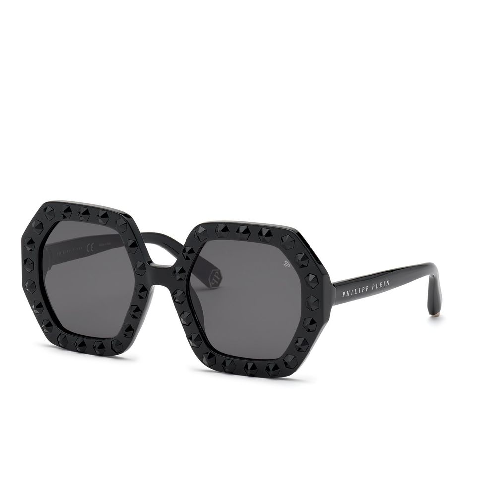 

Черные ацетатные солнцезащитные очки Philipp Plein