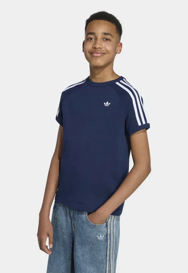 Футболка унисекс - базовая футболка Adidas Originals, индиго — фото 2
