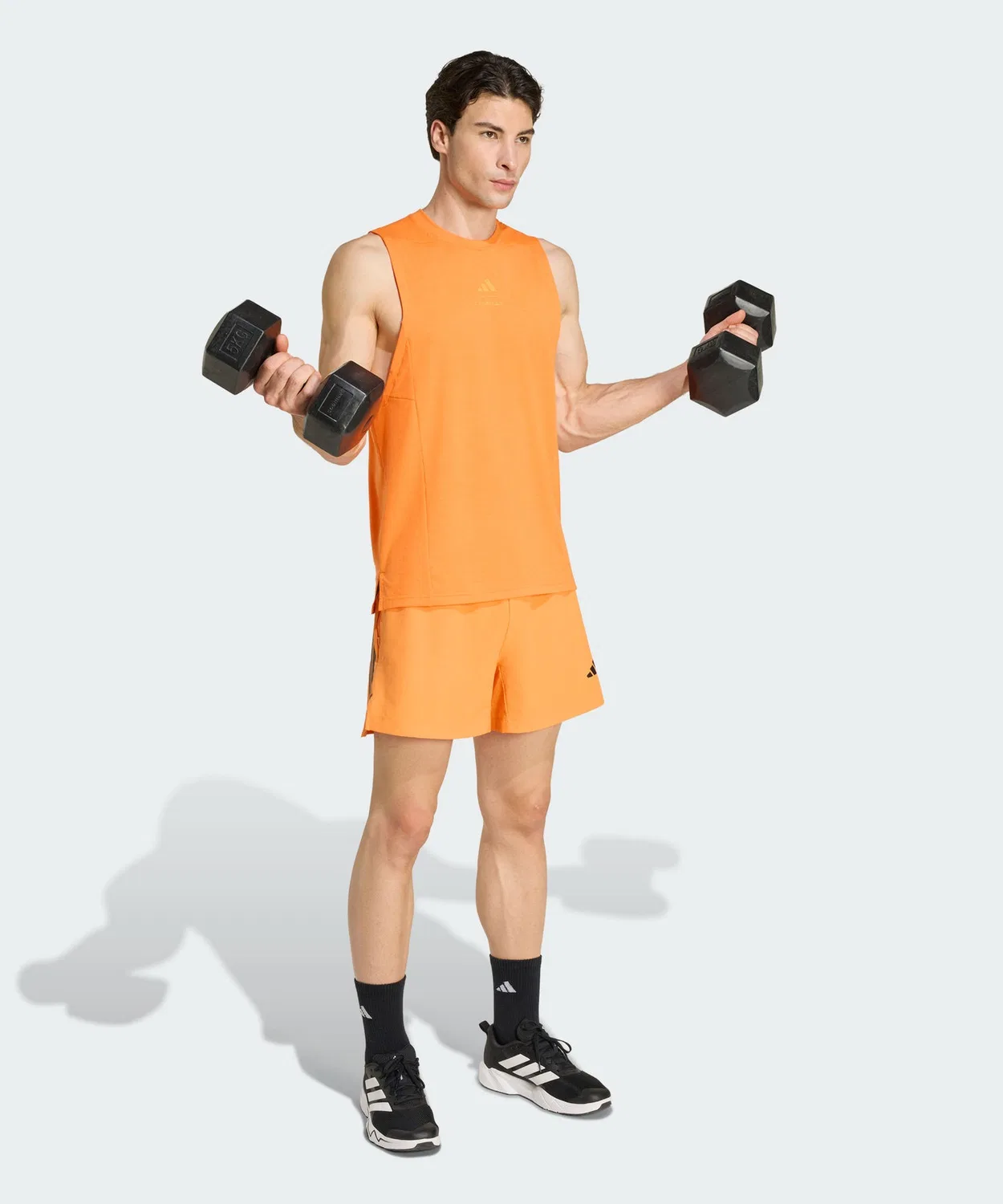 Мужской топ без рукавов Les Mills Graphic Adidas, Orange — фото 3