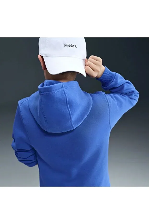 Детское худи для мальчиков на молнии с капюшоном Sportswear club fleece Nike, Blue — фото 4