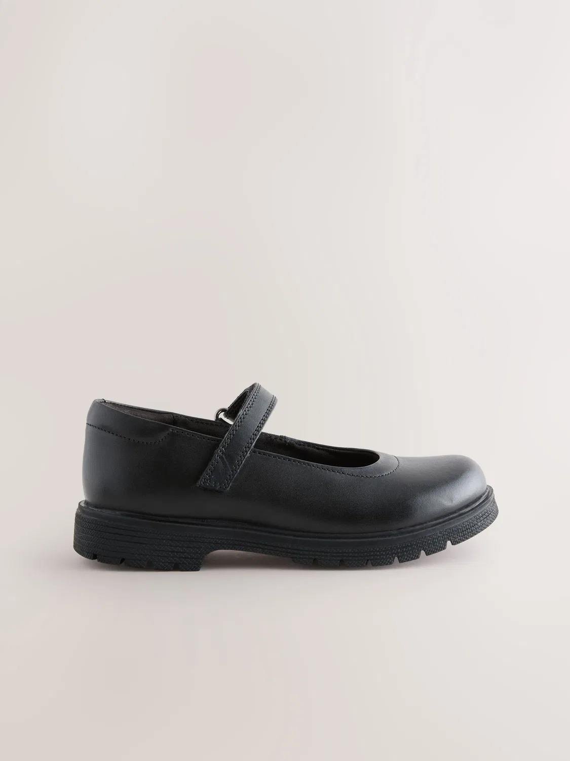 Туфли Мэри Джейн кожаные широкие, Matt Black Next — фото 2