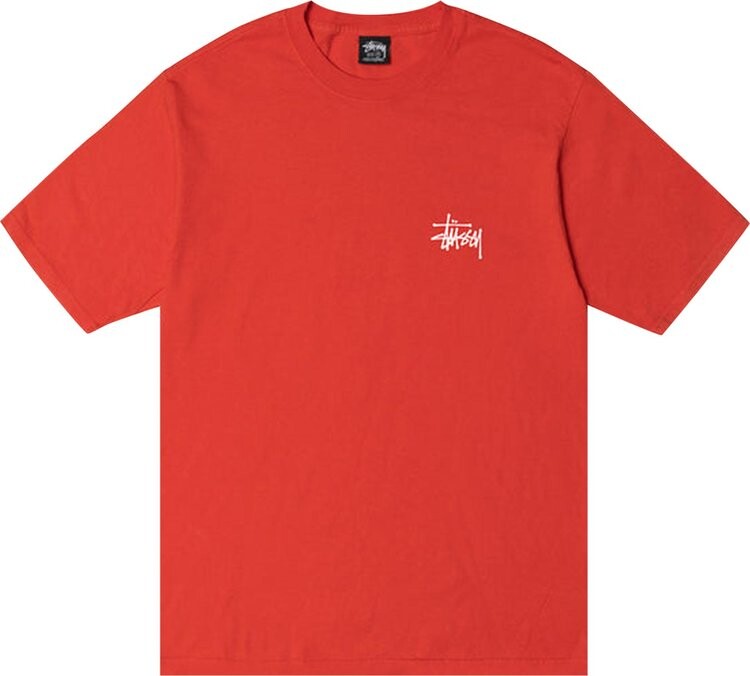 

Футболка Stussy Basic Pigment Dyed Tee 'Tomato', красный