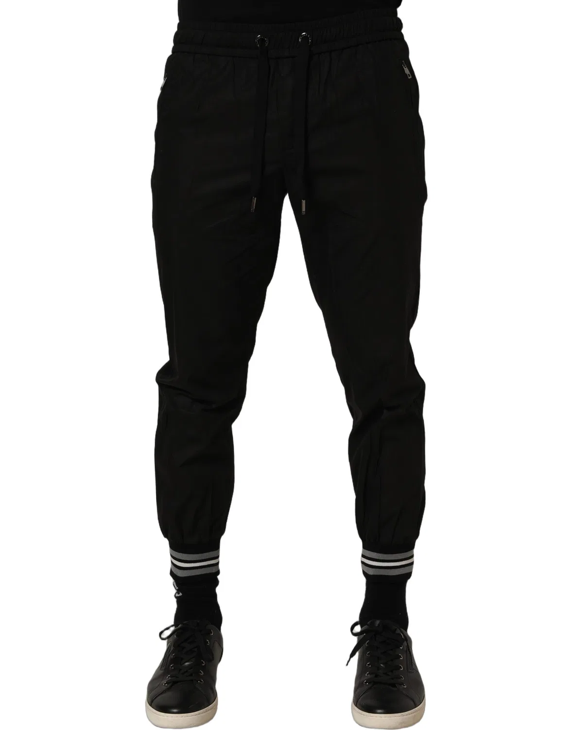 Мужские спортивные брюки-джоггеры с логотипом Jogger Pants Dolce & Gabbana, Black — фото 3