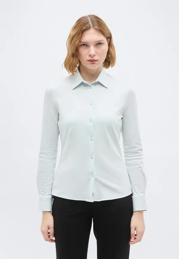 Блузка Bronta tuesday button down blouse Boss, светло-голубой — фото 3
