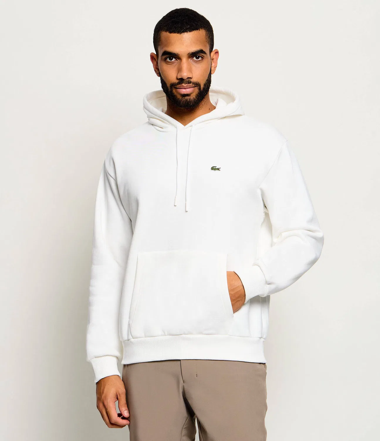 Худи свободного кроя Lacoste, Bianco