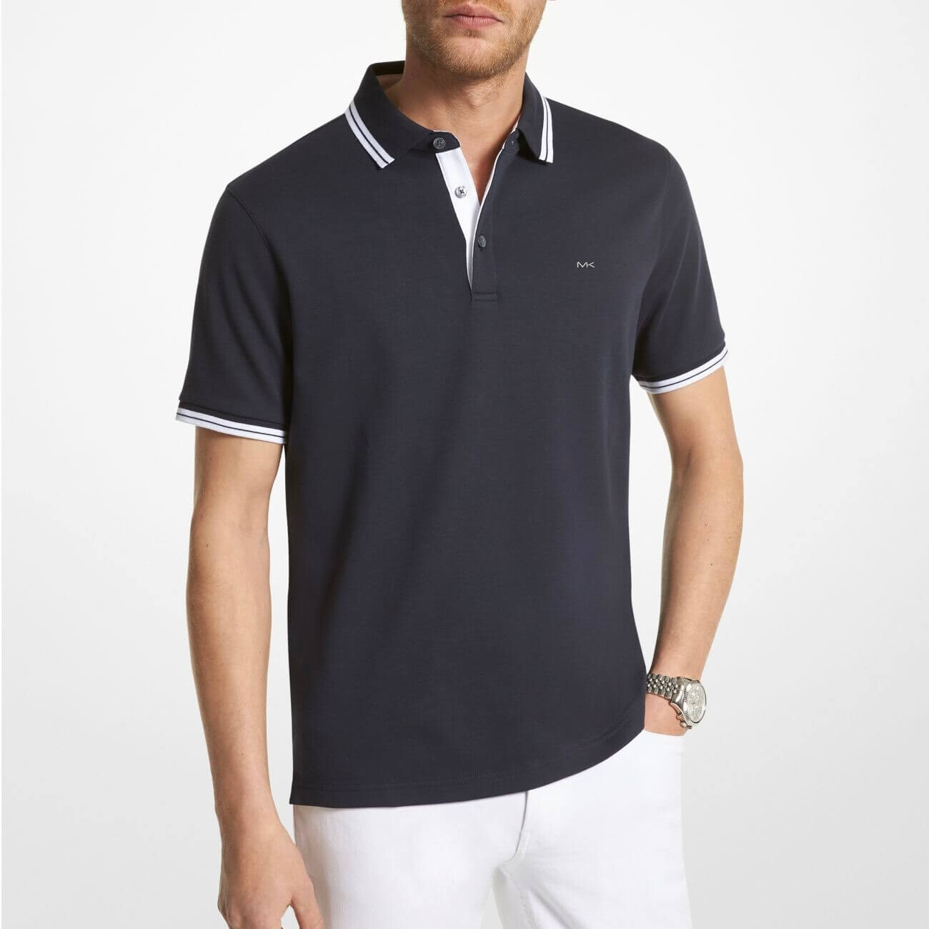 

Рубашка-поло Michael Kors Greenwich Cotton, темно-синий