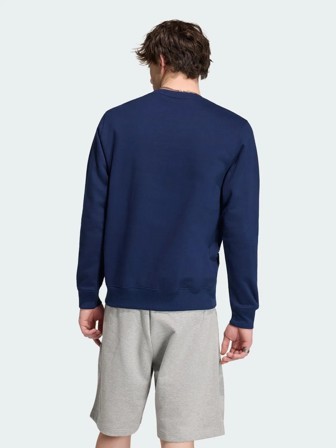 Мужская толстовка стандартного кроя Trefoil Essentials Adidas, темно-синий — фото 2