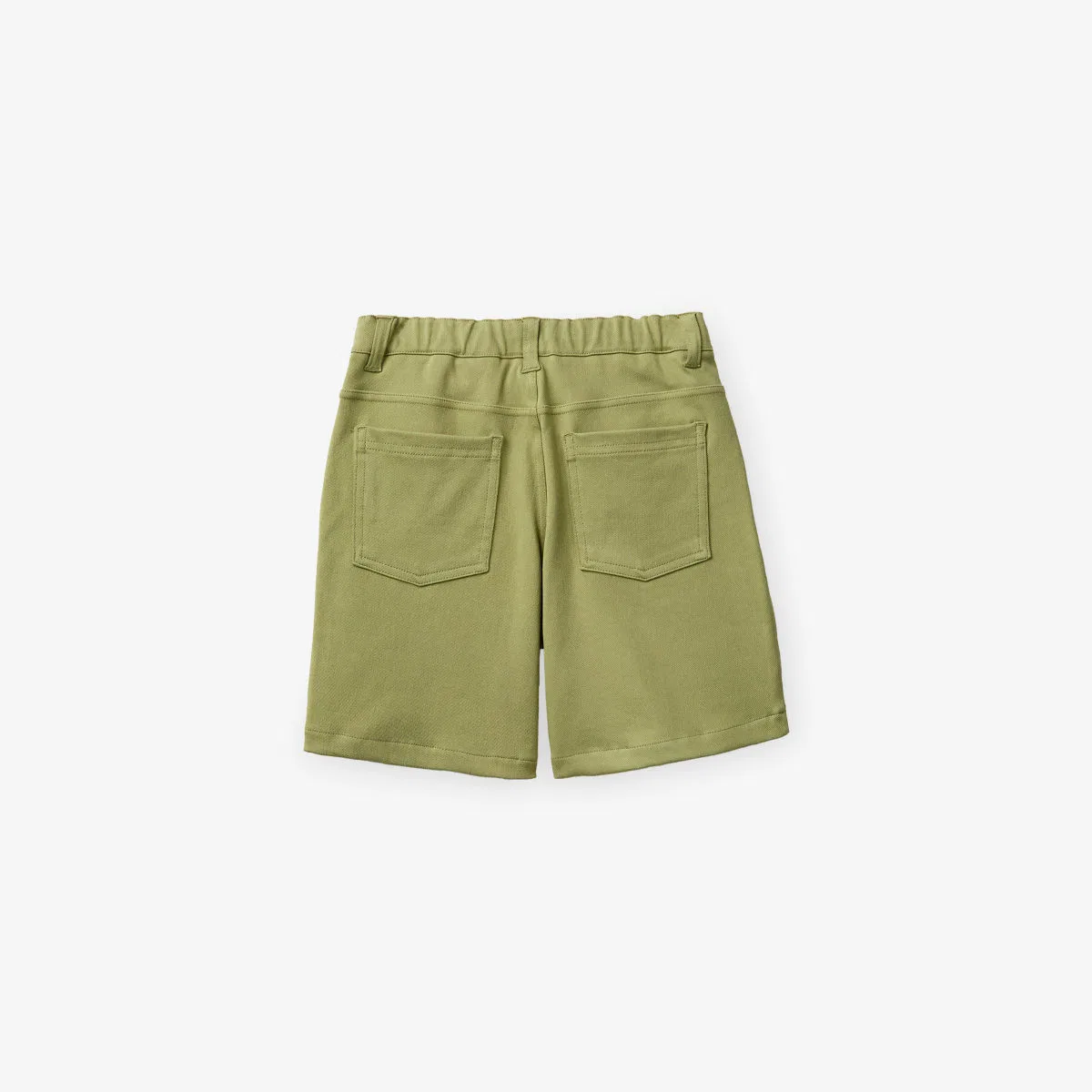 Хлопковые бермуды с эластичным поясом на шнуровке Benetton, зеленый — фото 3