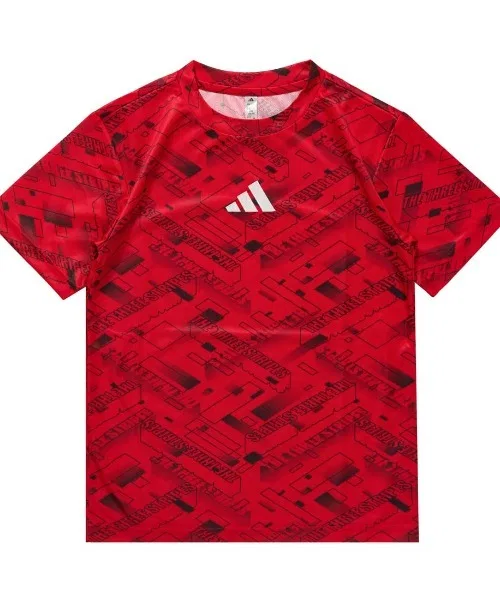 Детская футболка с коротким рукавом Adidas K_TRN AOP S/S T-Shirt, Red