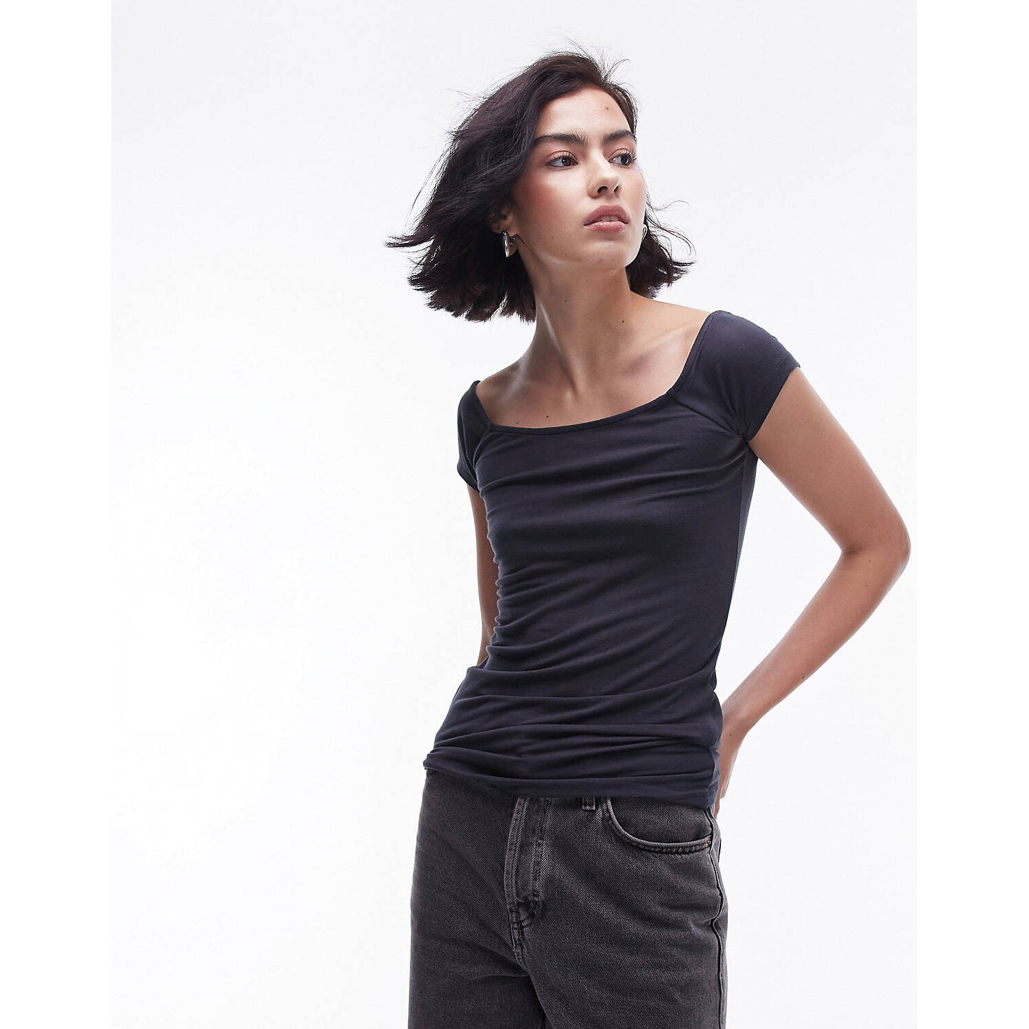 

Футболка Topshop Short Sleeve Clean, черный