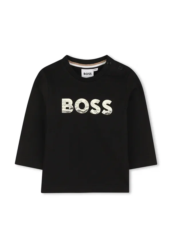 Топ с длинными рукавами Boss Kidswear, черный