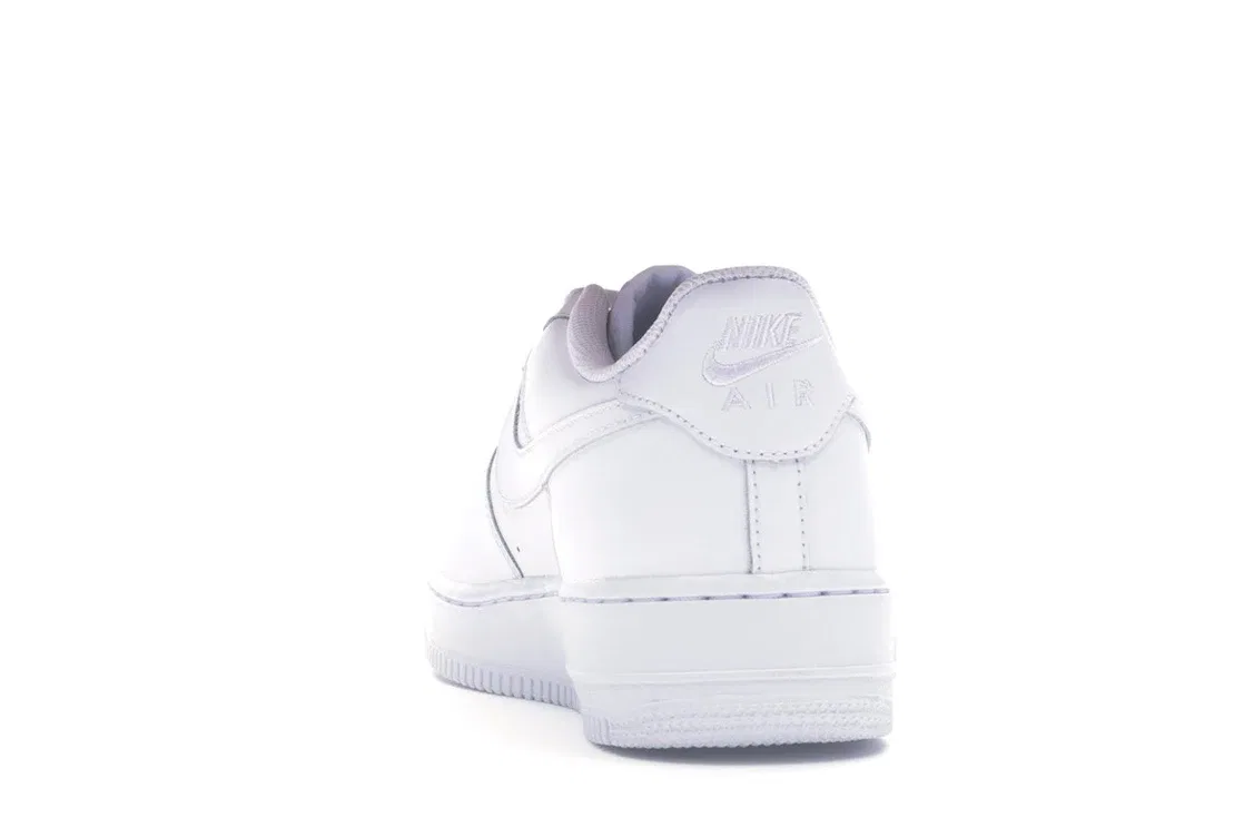Детские кроссовки с перфорацией Nike Air Force 1 Low, White/White — фото 4