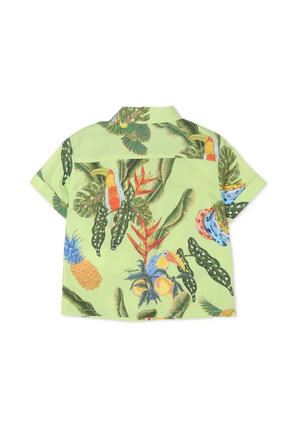 Рубашка с принтом животных Camicia Roberto Cavalli Junior, Multi-coloured, мультиколор — фото 2
