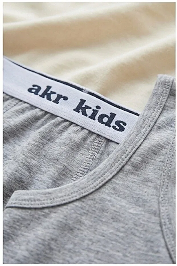 Детский комплект трусов для мальчиков хлопковый 12-Pack boys' underwear set (6 tanks + 6 boxers) Pi Giyim, Gray — фото 2