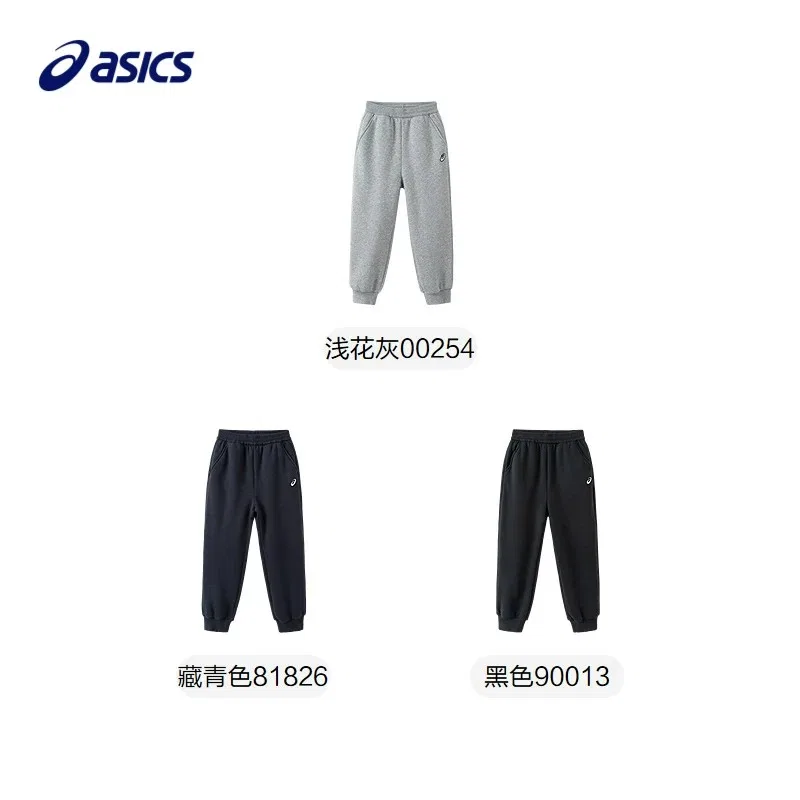 Детские трикотажные спортивные штаны с утеплением ASICS, Light Heather Gray — фото 4