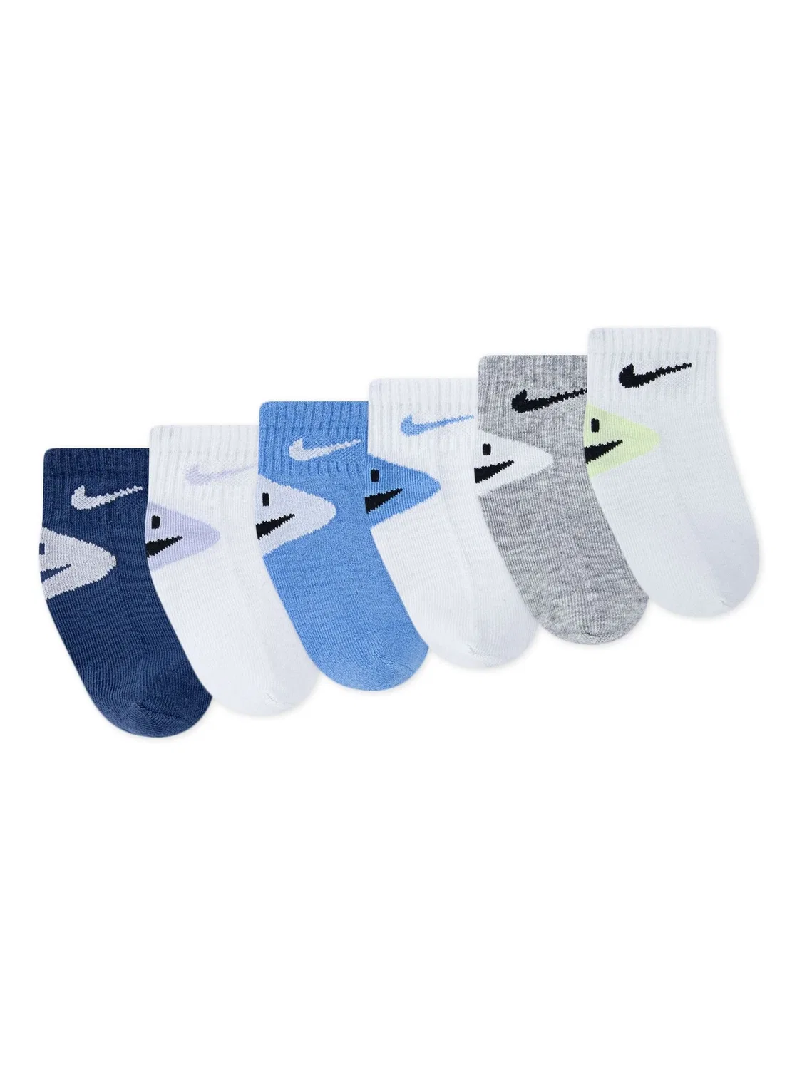 Носки Nike Smiley Quarter Socks, синие — фото 2