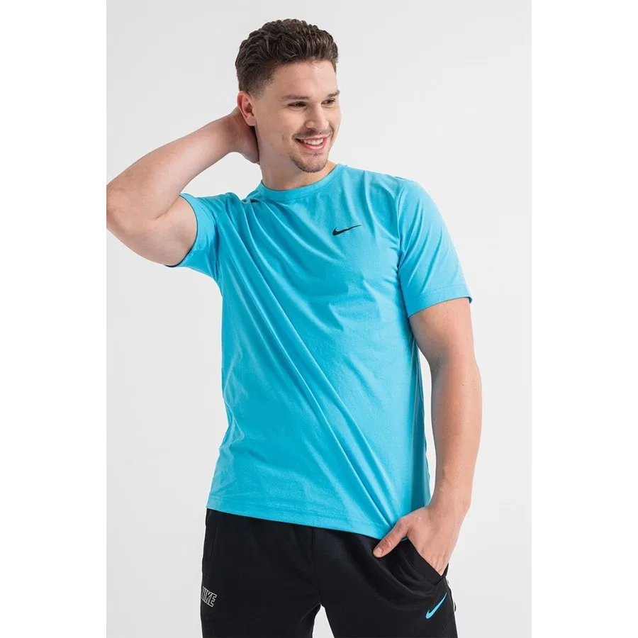 Футболка спортивная с коротким рукавом Nike Dri-Fit UV Hyverse Versatile Fitness Training, Синий