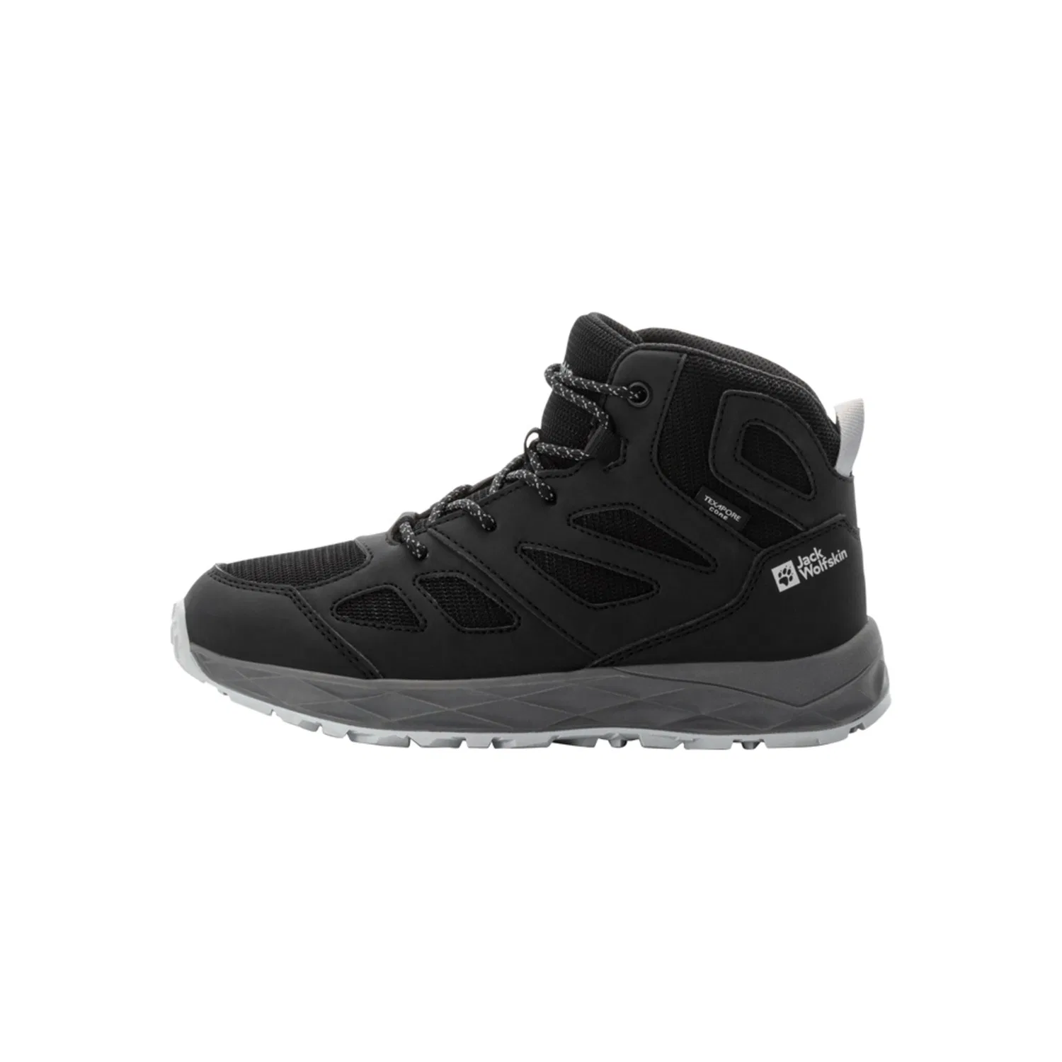 Детские кроссовки с водоотталкивающей мембраной Woodland 2 Texapore Mid Jack Wolfskin, Phantom — фото 2