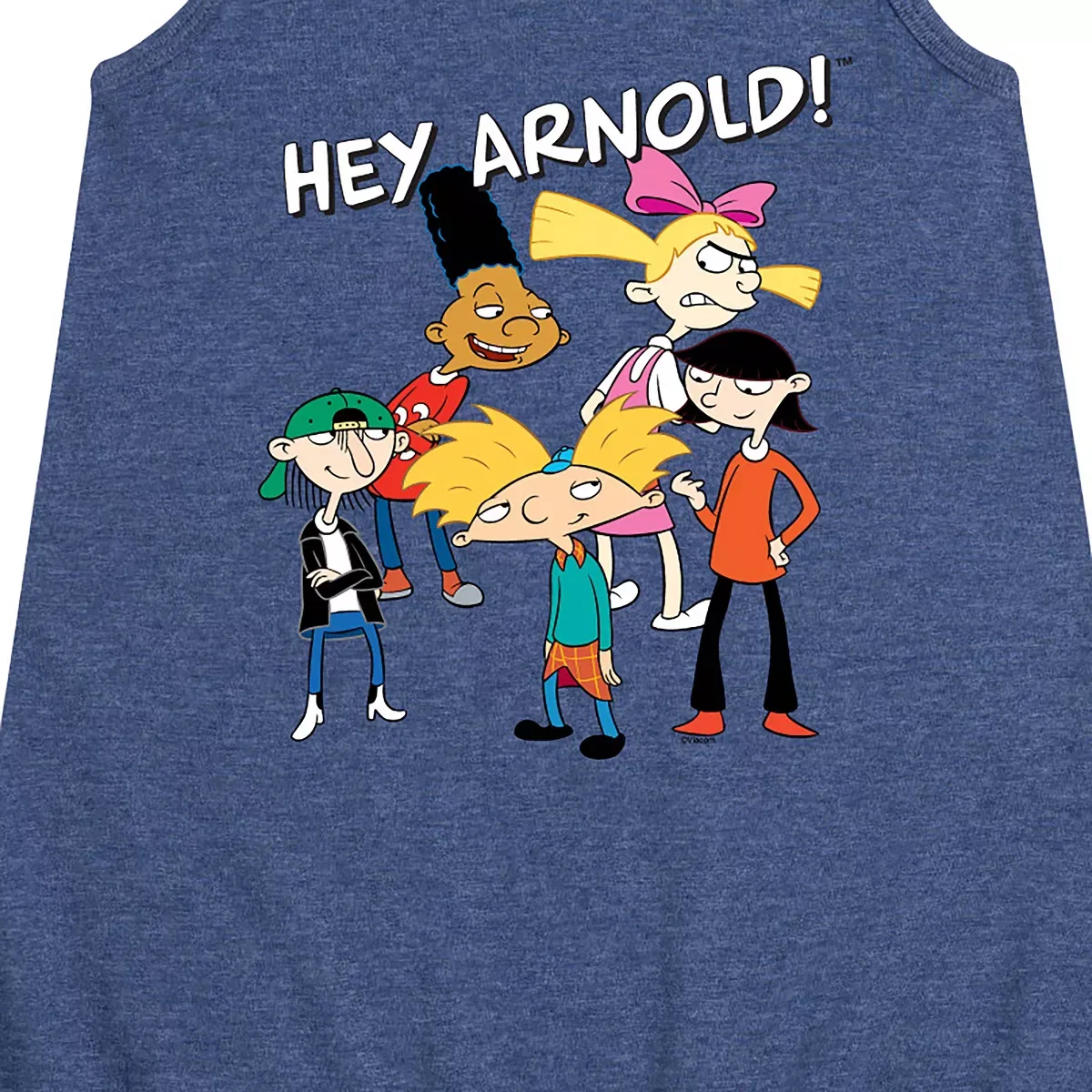 Детское платье для девочек без рукавов Hey Arnold! Group Shot, Heather Navy — фото 2