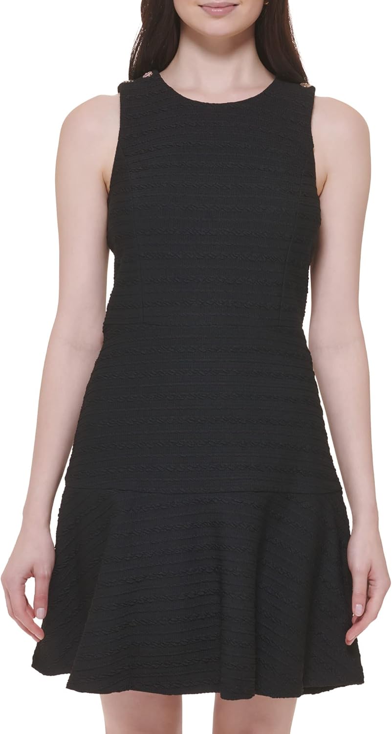 

Женский трикотажный джемпер Tommy Hilfiger с круглым вырезом, облегающий и расклешенный, длиной до колена, Black