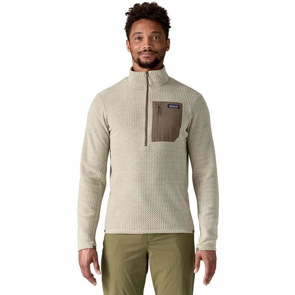 Флисовая кофта с длинным рукавом Patagonia R1 Air Zip Neck, Pelican