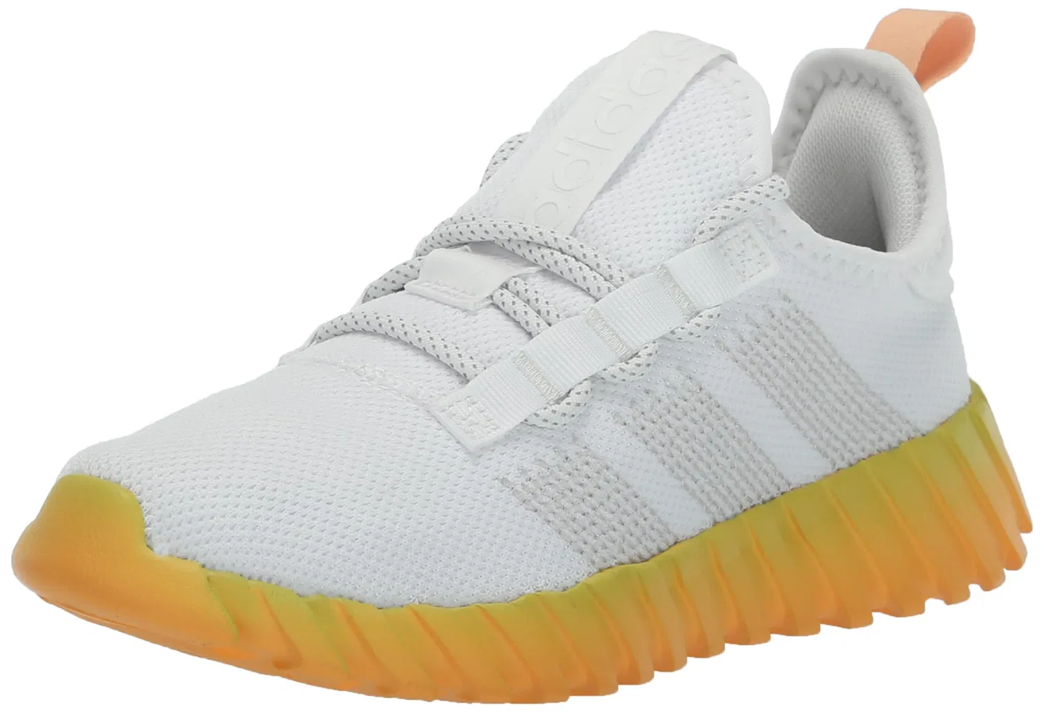 Детские кроссовки для мальчиков с полосками Kaptir Flow Adidas, White Crystal White Orange Hazy