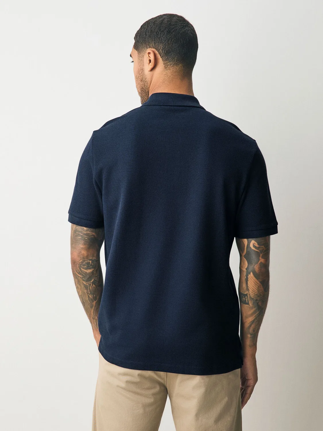 Поло, текстурированная, Regular Fit Next, Navy Blue — фото 3