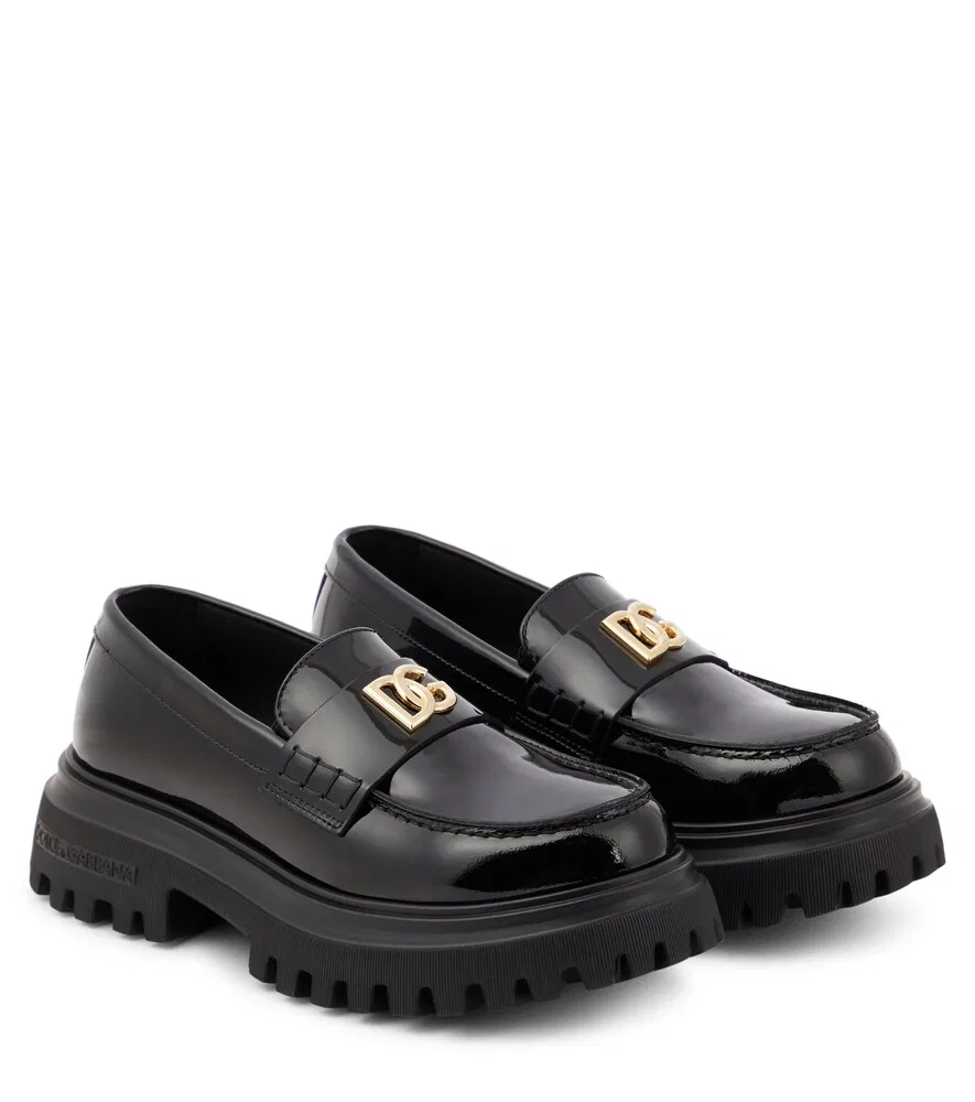 Лоферы из лакированной кожи Dolce&Gabbana Kids, черный