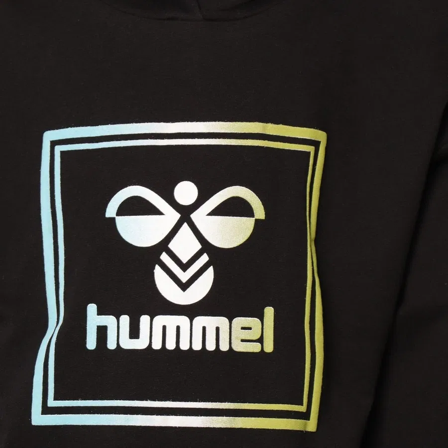 Детский свитшот с капюшоном Leiden Hummel, Черный — фото 4